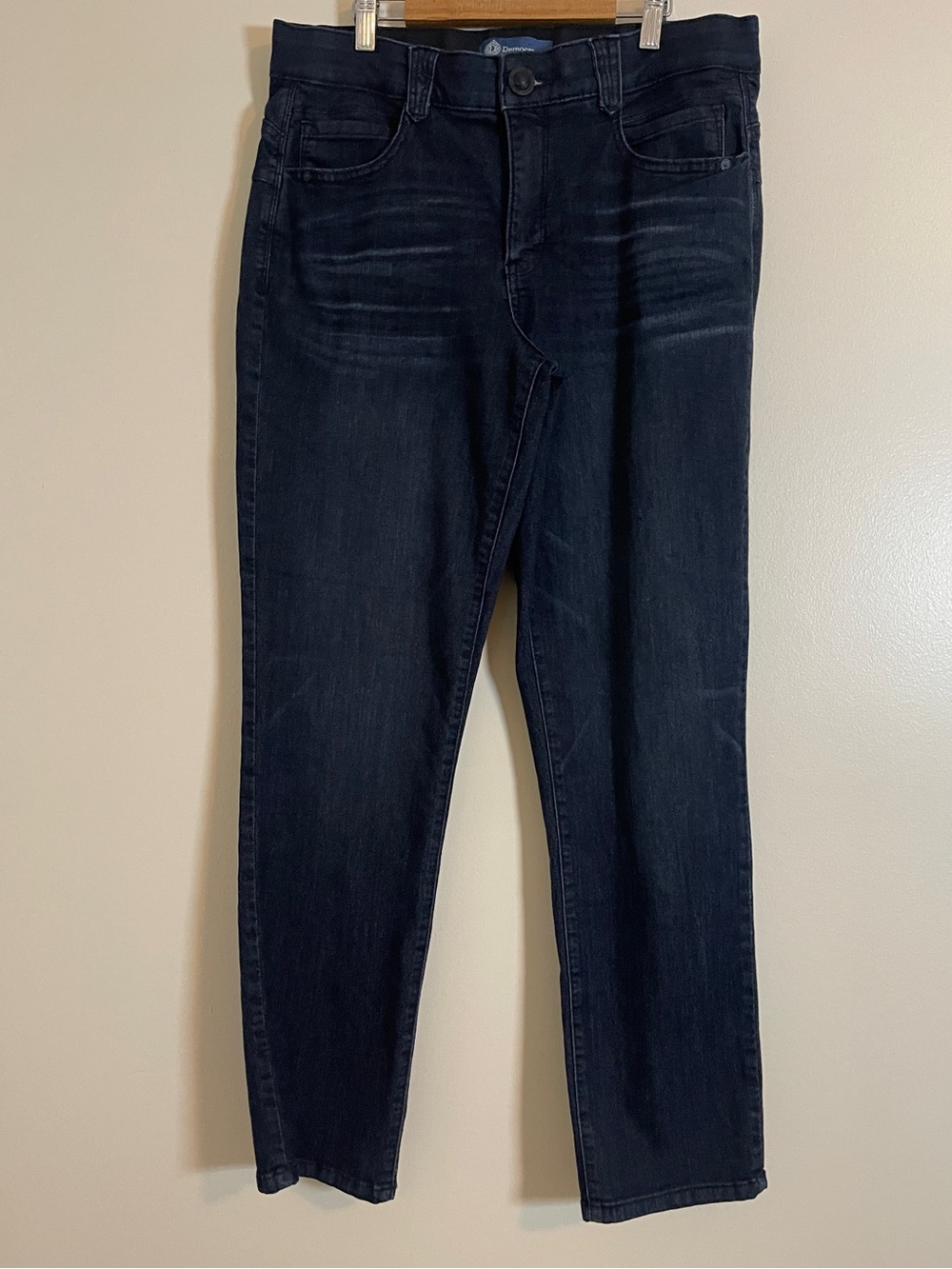 Democracy Jeans Womens 12 Blue Dark Wash Ab Solution Straight Classic Normcore